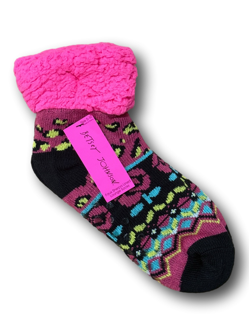 Betsey Johnson Faux Sherpa Lined Lounge Socks - NWT